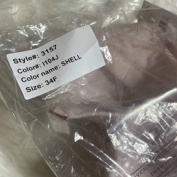 NWT Le Mystere razor back light pink shell front closure soft 34F sports support - Picture 10 of 15